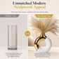 🔥 -50 % !! 📢 Vase moderne en céramique avec détails dorés pour compositions florales de table et décoration intérieure