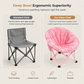 ⛺ Fauteuil lune portable : rembourrage de 5 cm, enveloppant et pliable
