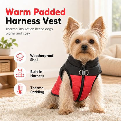 📢📢 -50 % !! ⏰ Gilet chaud coupe-vent pour chien, manteau épais automne-hiver pour petits, moyens et grands chiens