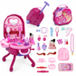 👑 Offre limitée : -50 % ! 🎀 Valise coiffeuse de maquillage factice 3-en-1 pour enfants, salon de beauté à roulettes, 31 accessoires de jeu et montage facile par clipsage 🧳