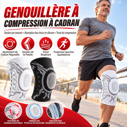 🦵🔧 50 % DE RÉDUCTION ! Genouillère de sport réglable par molette – soutien à ressort en alliage, coussinet en silicone alvéolé et ajustement antidérapant. Stabilité et confort pour la marche, la course à pied et le quotidien ! 🛡️💪