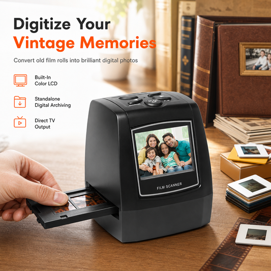 📢📢 -50 % 📸 Scanner portable de films 35 mm et de diapositives – Écran LCD de 2,36 pouces pour numériser facilement vos photos