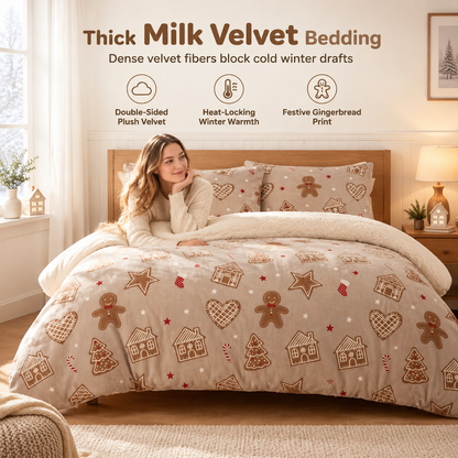 🛏️ -50 % dès maintenant ✨ Parure de lit 3 pièces en velours épais au toucher doux — Tissu pelucheux double face pour l’automne et l’hiver 🍂