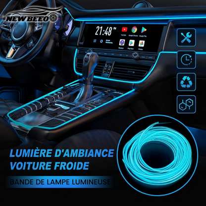 📢 -50 % – Bande lumineuse LED d’ambiance pour habitacle de voiture, alimentation USB et éclairage néon flexible
