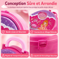 👑 Offre limitée : -50 % ! 🎀 Valise coiffeuse de maquillage factice 3-en-1 pour enfants, salon de beauté à roulettes, 31 accessoires de jeu et montage facile par clipsage 🧳