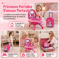 👑 Offre limitée : -50 % ! 🎀 Valise coiffeuse de maquillage factice 3-en-1 pour enfants, salon de beauté à roulettes, 31 accessoires de jeu et montage facile par clipsage 🧳