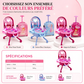 👑 Offre limitée : -50 % ! 🎀 Valise coiffeuse de maquillage factice 3-en-1 pour enfants, salon de beauté à roulettes, 31 accessoires de jeu et montage facile par clipsage 🧳