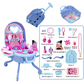 👑 Offre limitée : -50 % ! 🎀 Valise coiffeuse de maquillage factice 3-en-1 pour enfants, salon de beauté à roulettes, 31 accessoires de jeu et montage facile par clipsage 🧳