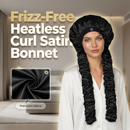Bonnet de nuit en satin pour boucles sans chaleur